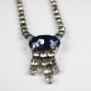 Sapphire blue rhinestone necklace